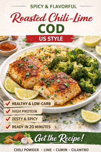 Roasted Chili-Lime Cod Recipe – Easy & Flavorful US Style