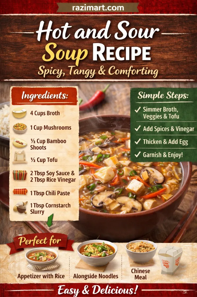Hot and Sour Soup Recipe: Spicy, Tangy & Comforting