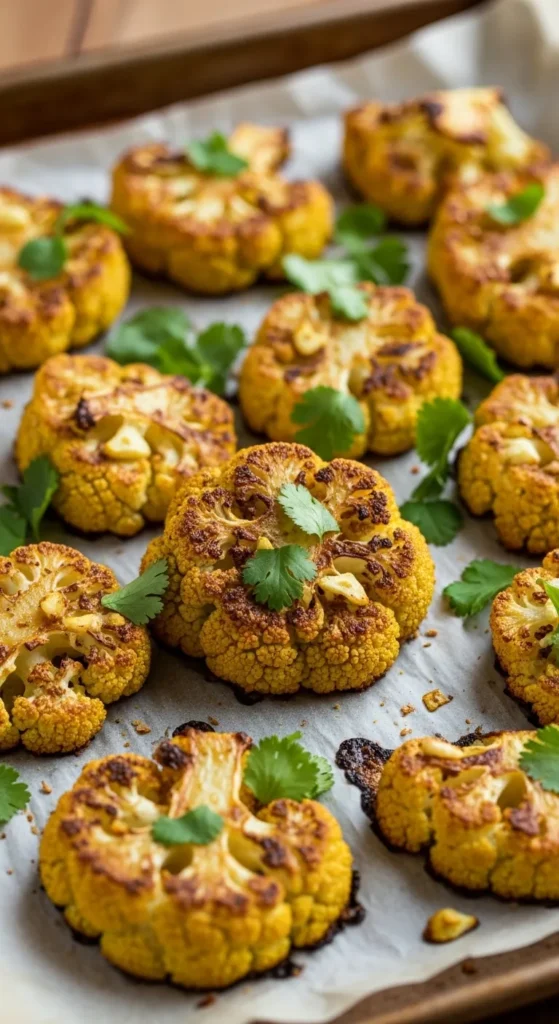 Turmeric Garlic Roasted Cauliflower