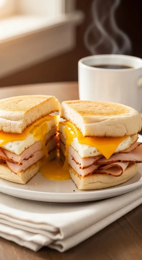 Turkey and Egg Breakfast Sandwich