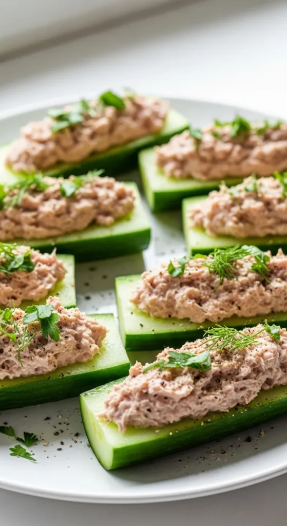 Tuna Cucumber Boats