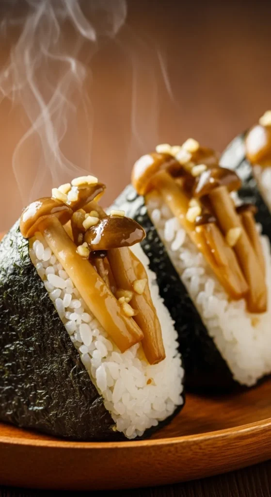 Garlic Butter Mushroom Onigiri