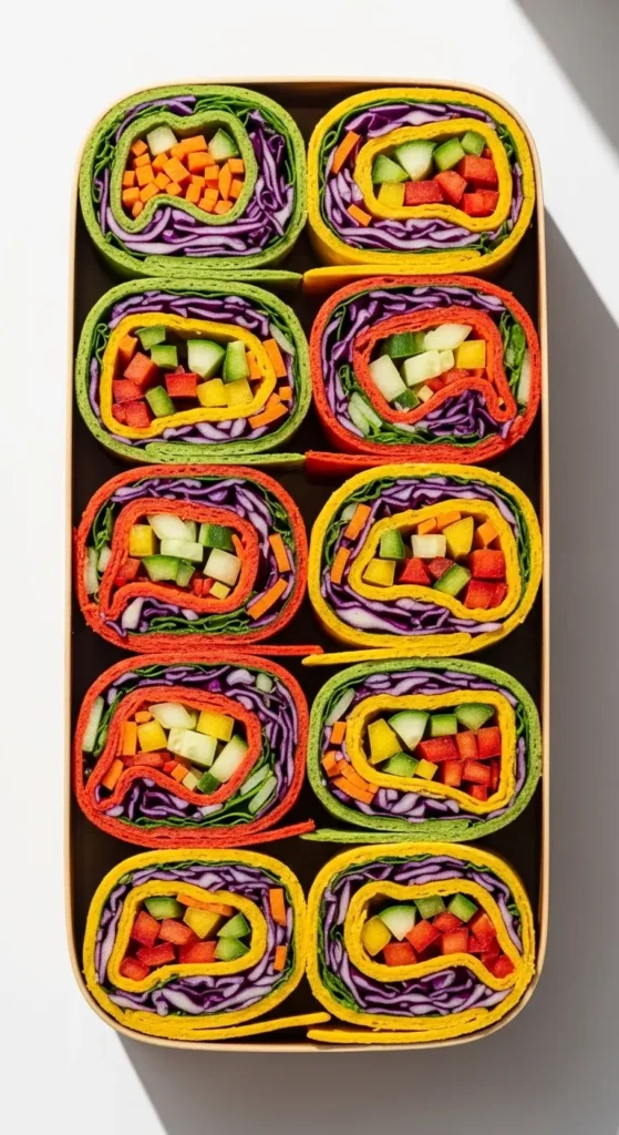 Rainbow Veggie Wraps