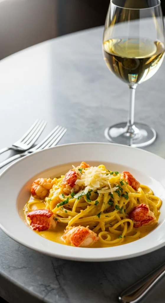 Creamy Garlic Butter Lobster Pasta