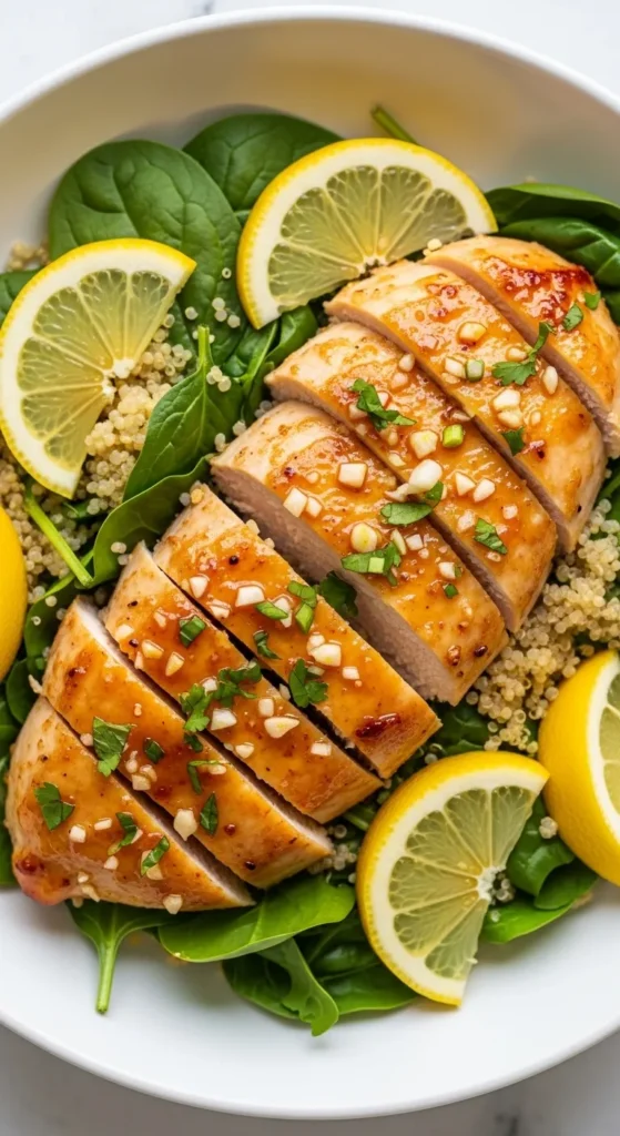 Zesty Lemon Garlic Chicken Bowl