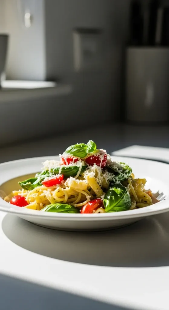 Creamy Avocado Spinach Pasta