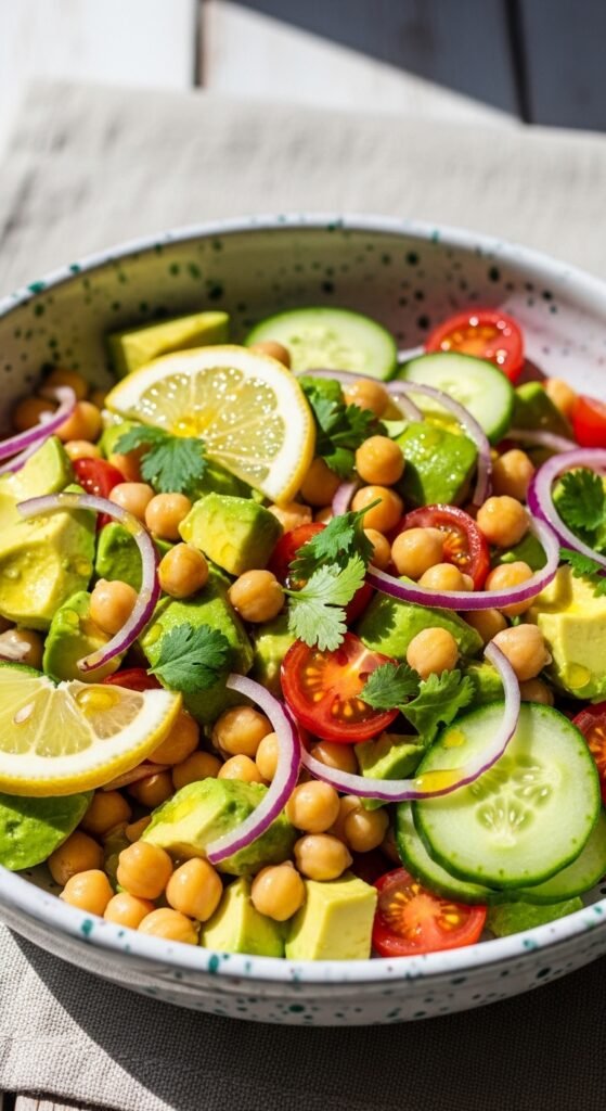 Chickpea Avocado Salad Bowl