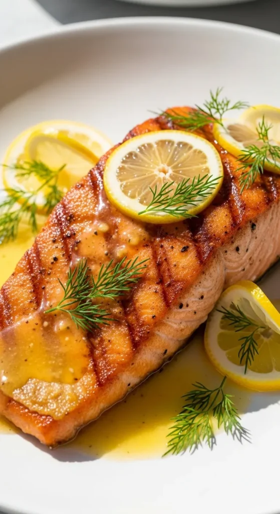 Pan Seared Salmon with Lemon Butter Sauce