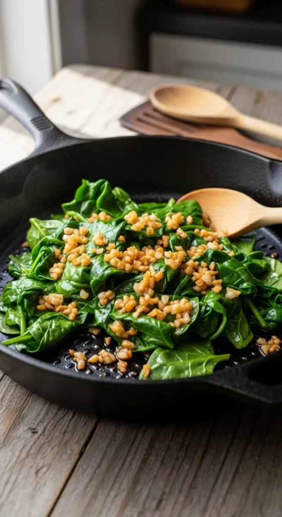 Garlic Spinach Stir Fry