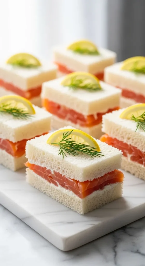 Smoked Salmon and Cream Cheese Sandwiches