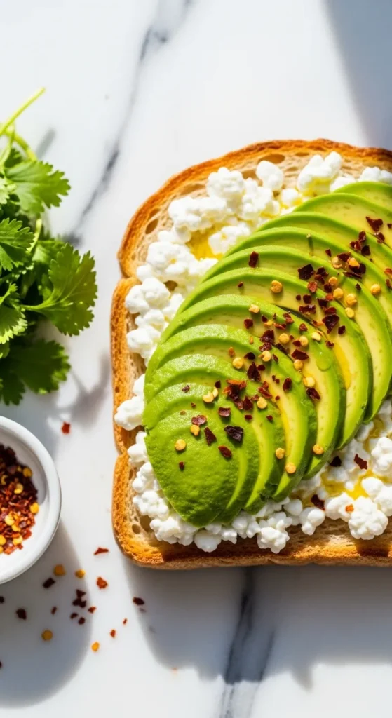 Cottage Cheese Toast with Avocado