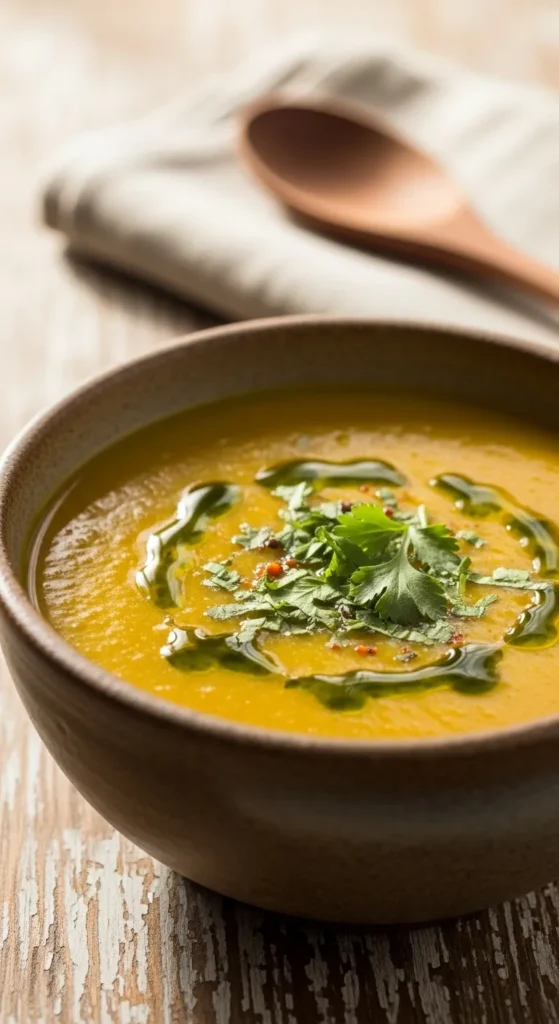 Garlic Turmeric Lentil Soup