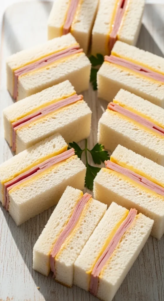 Ham and Cheese Finger Sandwiches