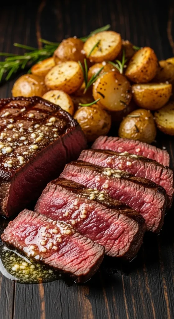 Garlic Butter Steak with Herb Potatoes