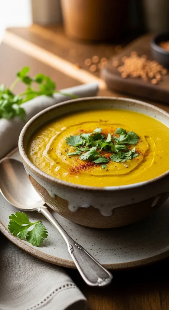 Golden Lentil Turmeric Soup