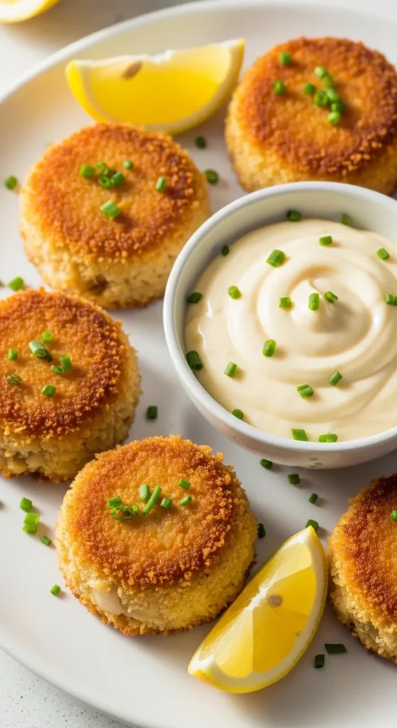 Mini Crab Cakes with Lemon Aioli