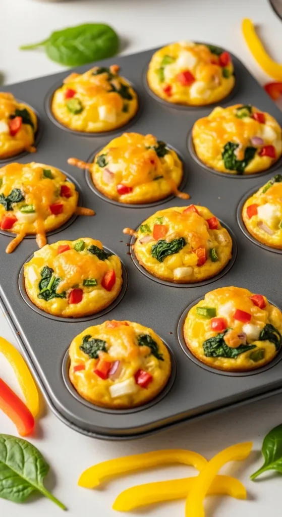 Egg Muffins with Veggies and Cheese