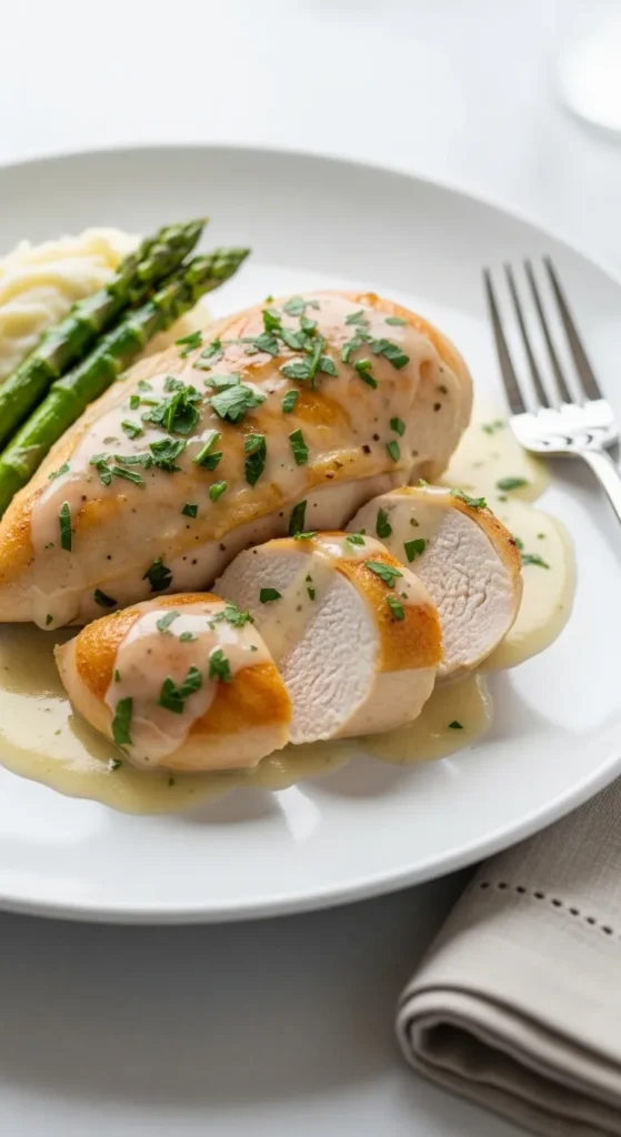 Baked Chicken in White Wine Sauce