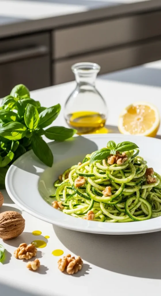 Zucchini Noodles with Pesto