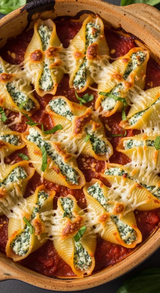 Spinach and Ricotta Stuffed Shells