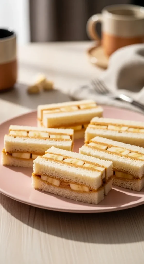 Peanut Butter and Banana Finger Sandwiches