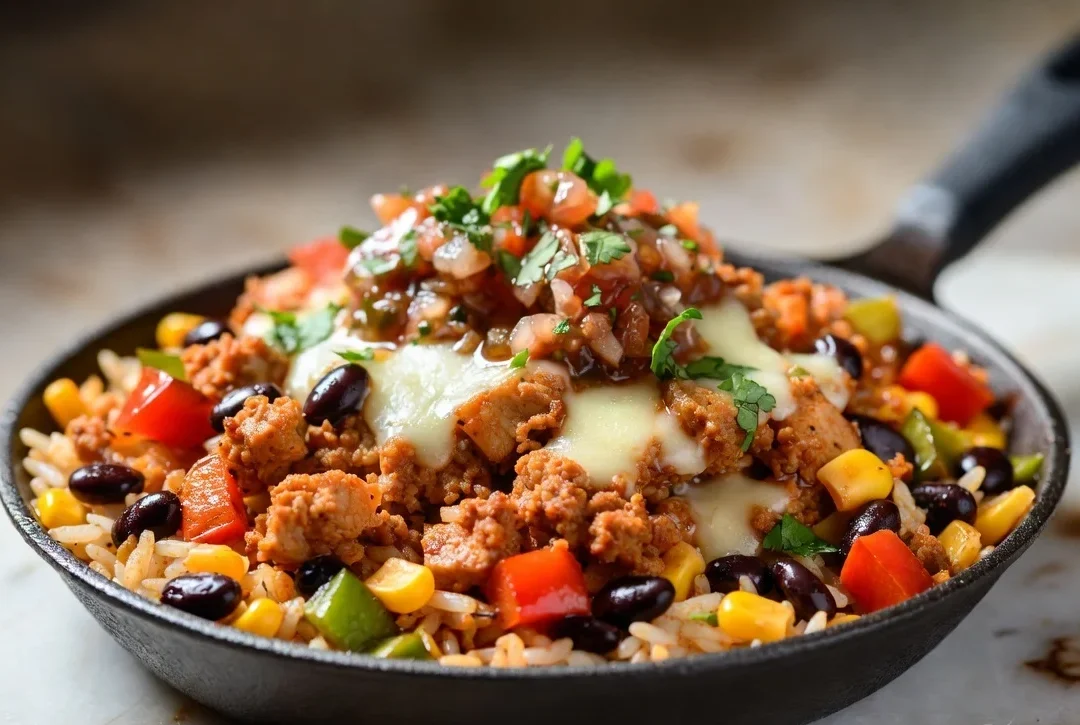 Turkey Taco Rice Skillet