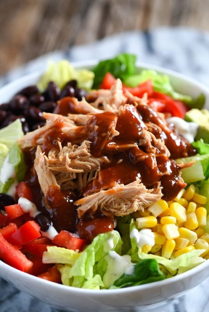 BBQ Chicken Salad with Corn and Black Beans