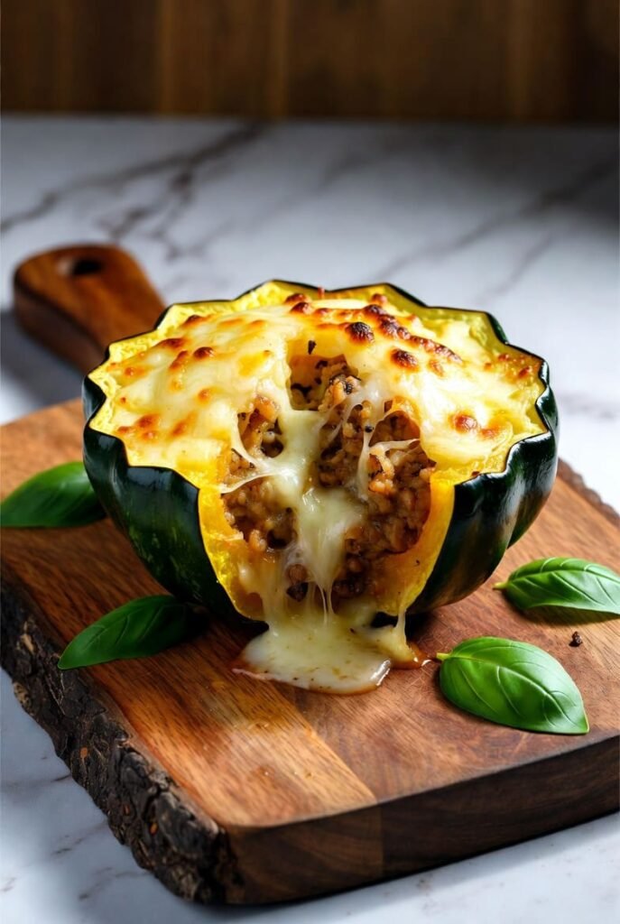 Cheesy Stuffed Patty Pan Squash
