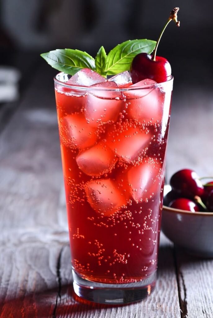 Cherry Basil Sparkler
