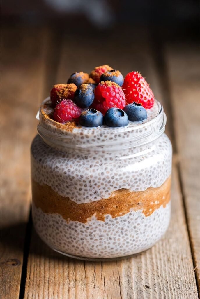 Cinnamon Chia Pudding with Berries