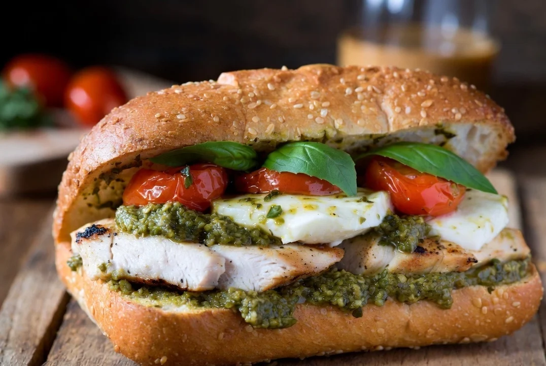 Creamy Pesto Chicken Sandwich