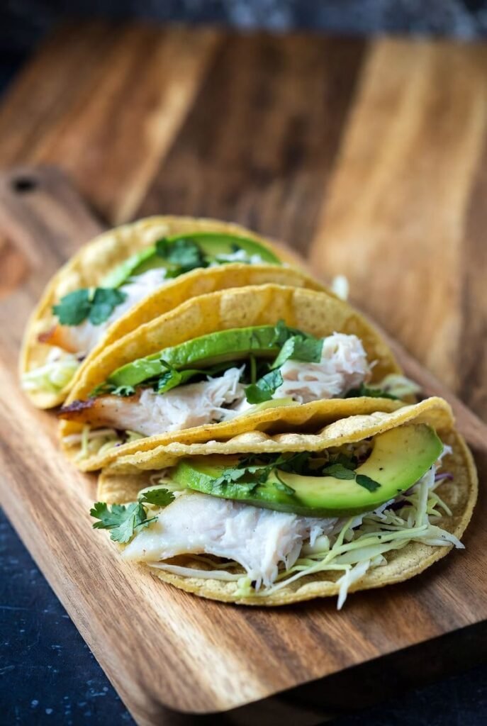 Crispy Fish Tacos with Lime Cabbage Slaw