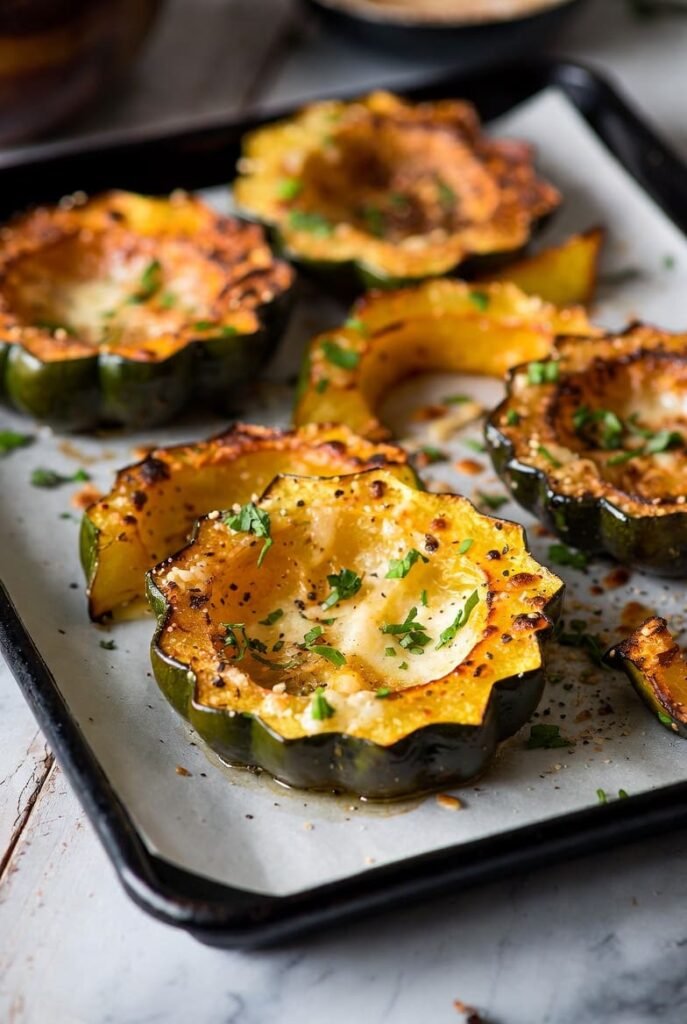 Crispy Parmesan Roasted Patty Pan Squash