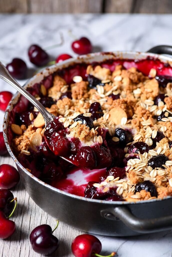 Easy Fresh Cherry Crisp