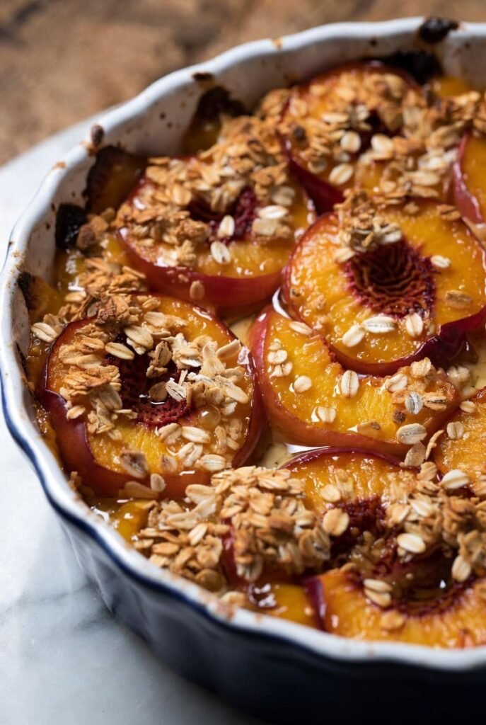 Easy Nectarine Oat Crisp