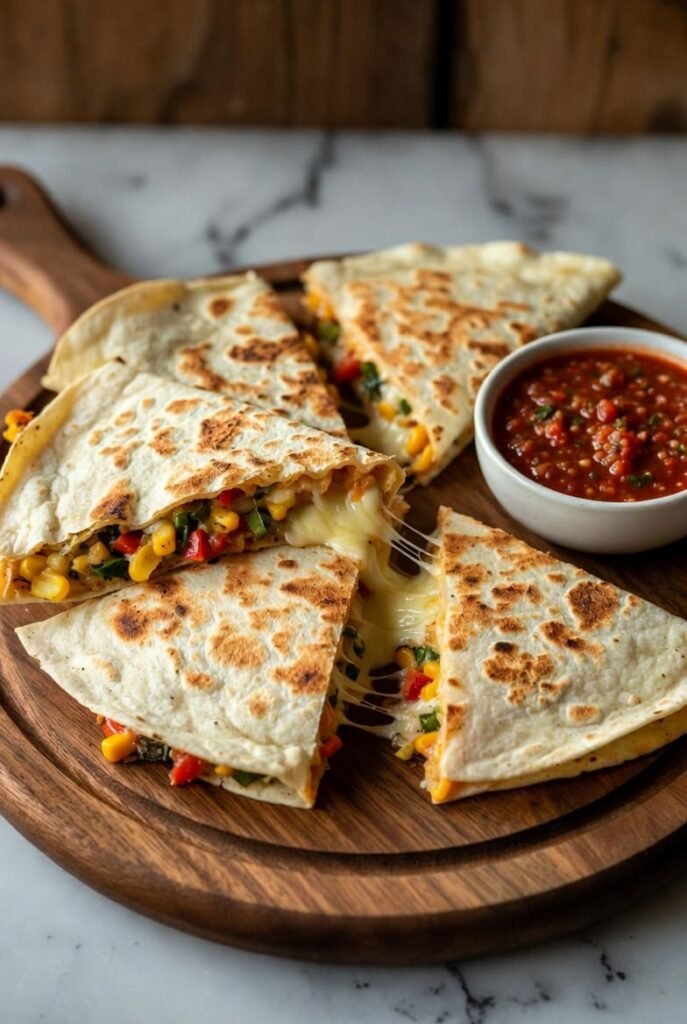 Easy Stovetop Veggie Quesadillas