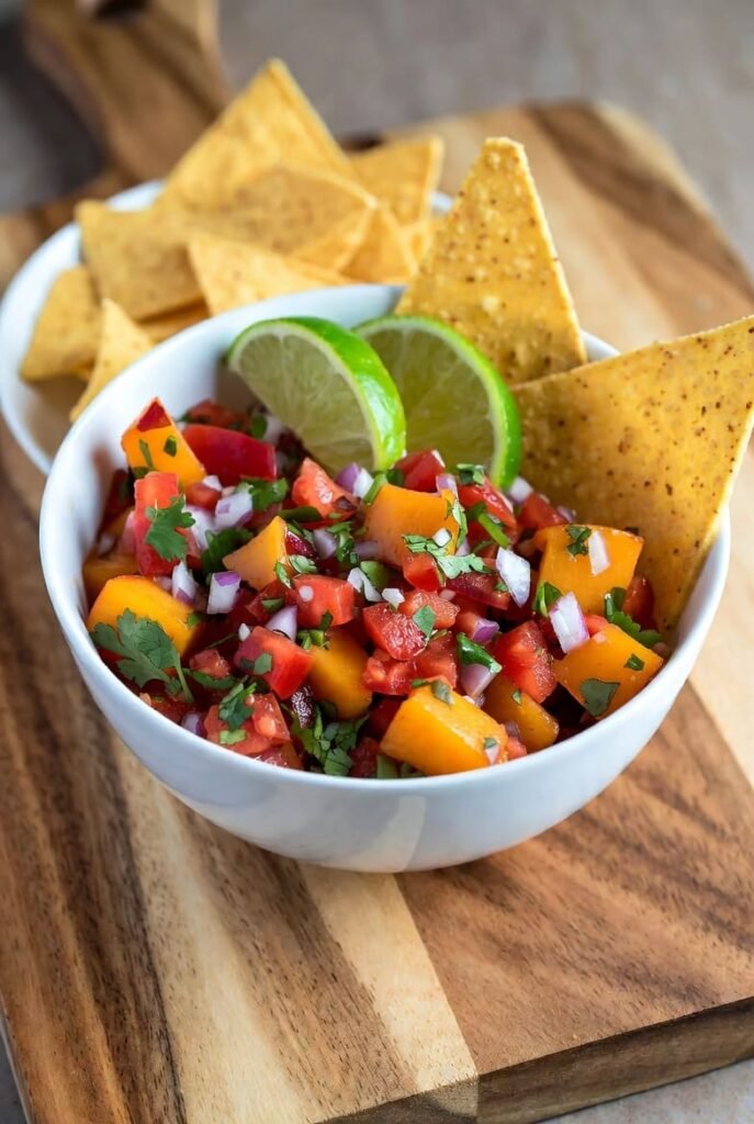 Fresh Peach Tomato Salsa