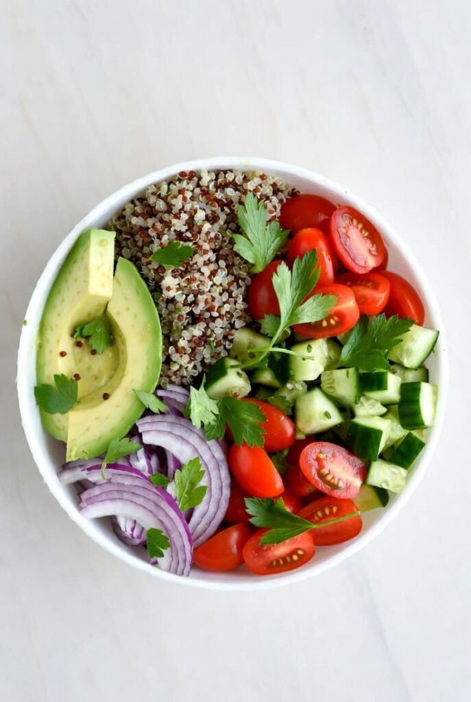 Garlic Pink Salt Quinoa Salad
