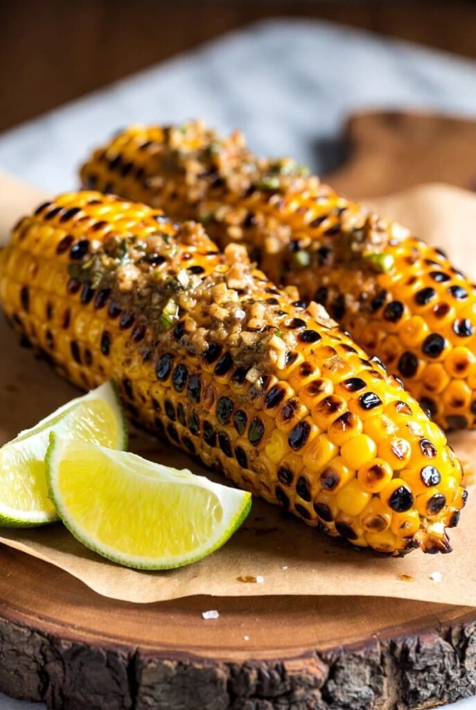 Grilled Corn on the Cob with Chili Lime Butter