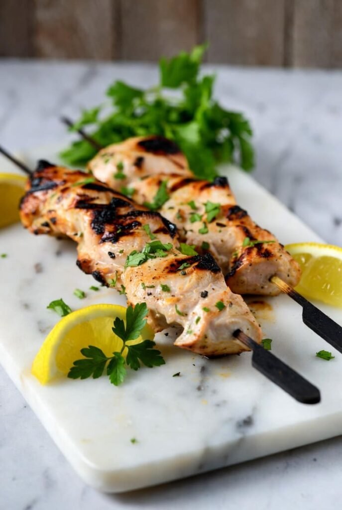 Grilled Lemon Herb Chicken Skewers