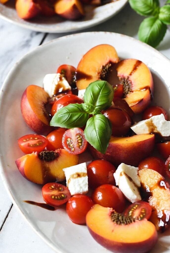 Nectarine Tomato Basil Salad