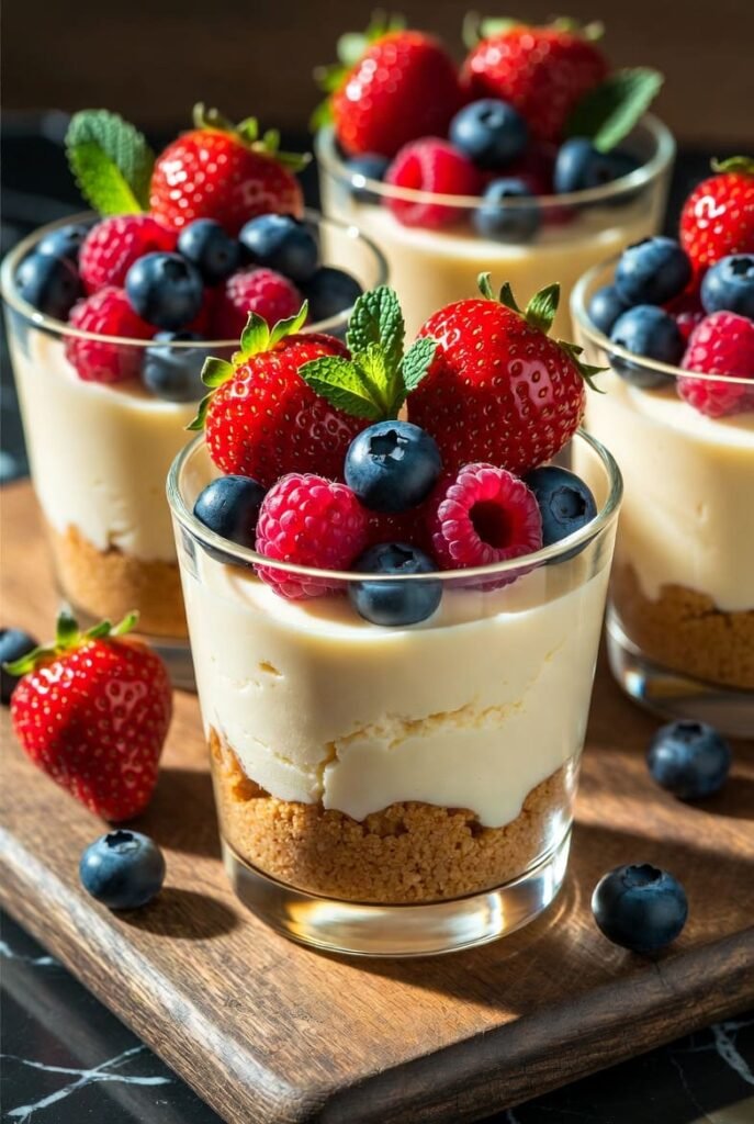 No Bake Berry Cheesecake Cups