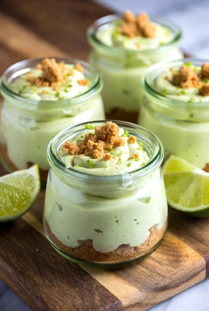 No Bake Key Lime Cheesecake Jars