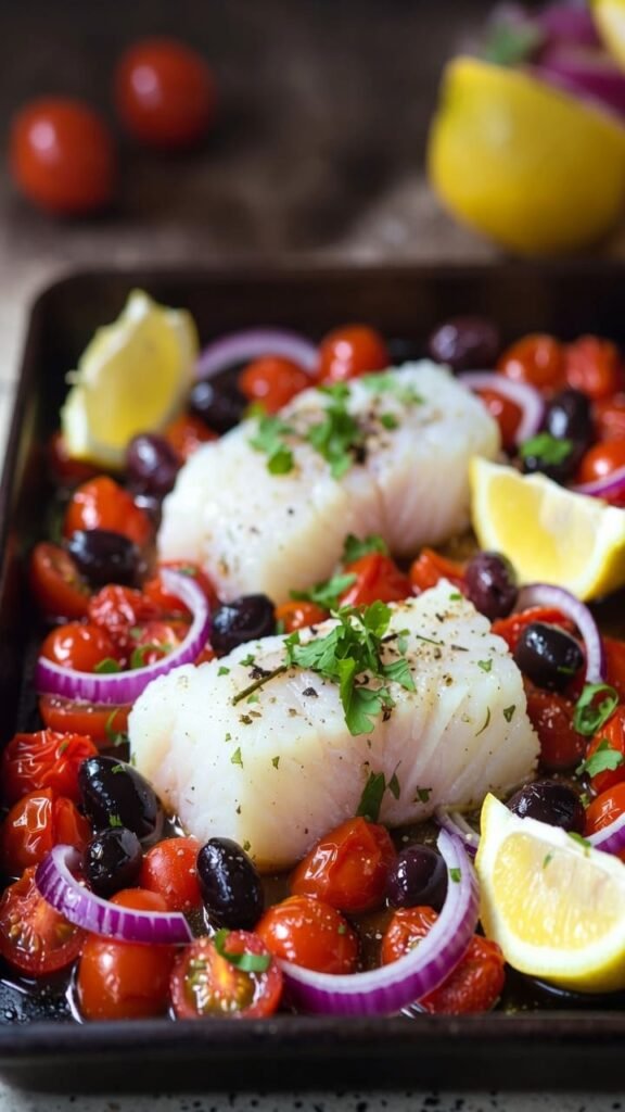 One Pan Mediterranean Cod