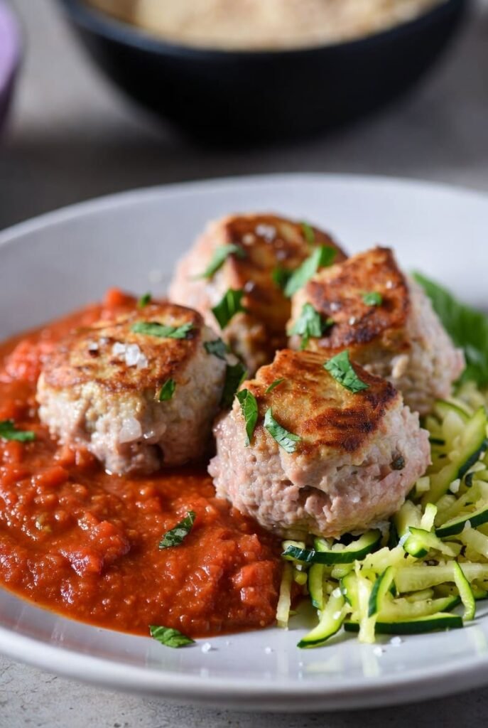 One Pan Pink Salt Turkey Meatballs