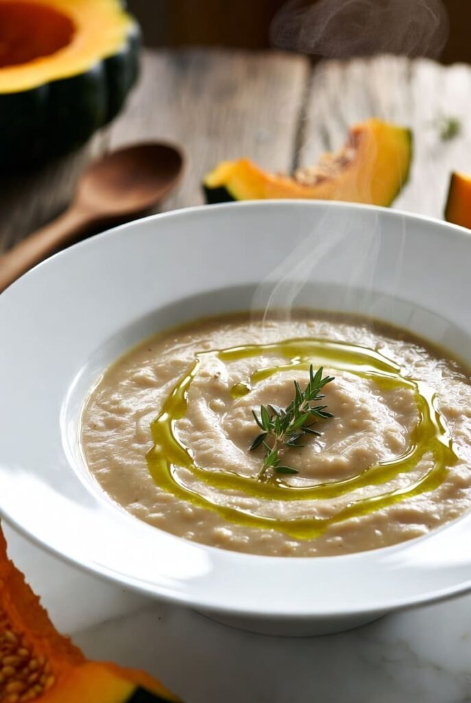 Quick Creamy Patty Pan Squash Soup