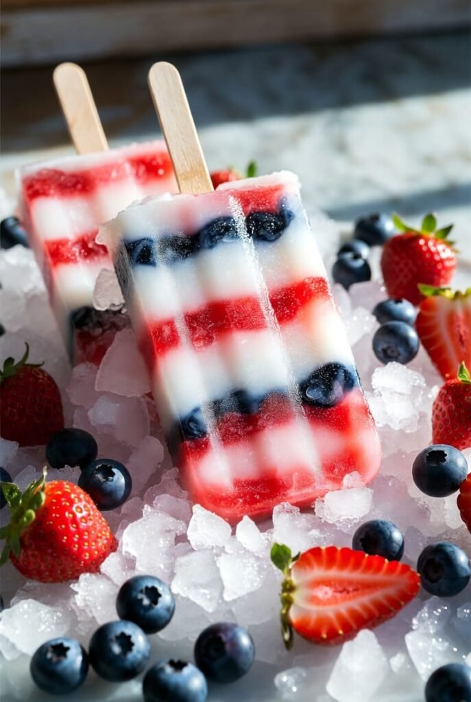 Red White Blue Popsicles