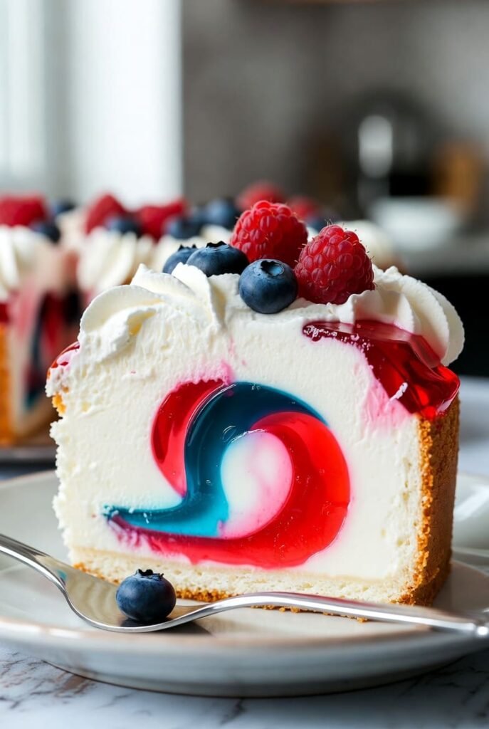 Red White and Blue Poke Cake