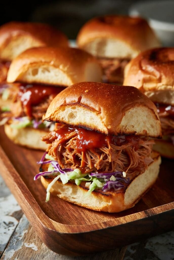 Slow Cooker BBQ Pulled Pork Sliders
