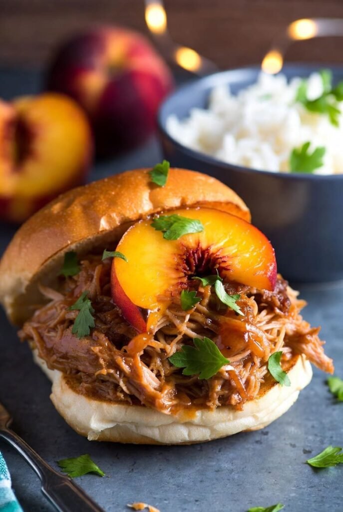 Slow Cooker Peach Pulled Pork